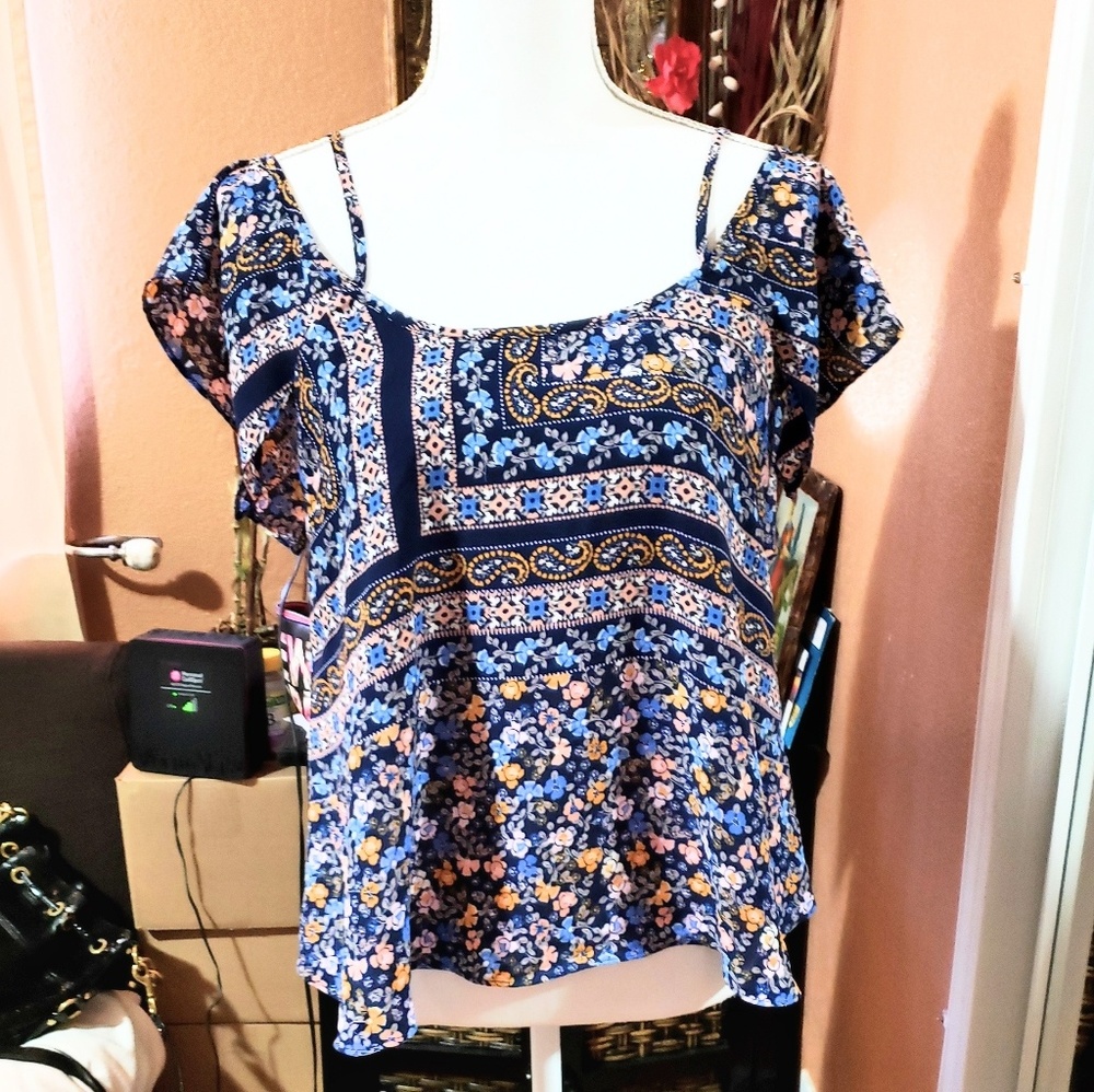 Floral Off Shoulder Blouse - Small